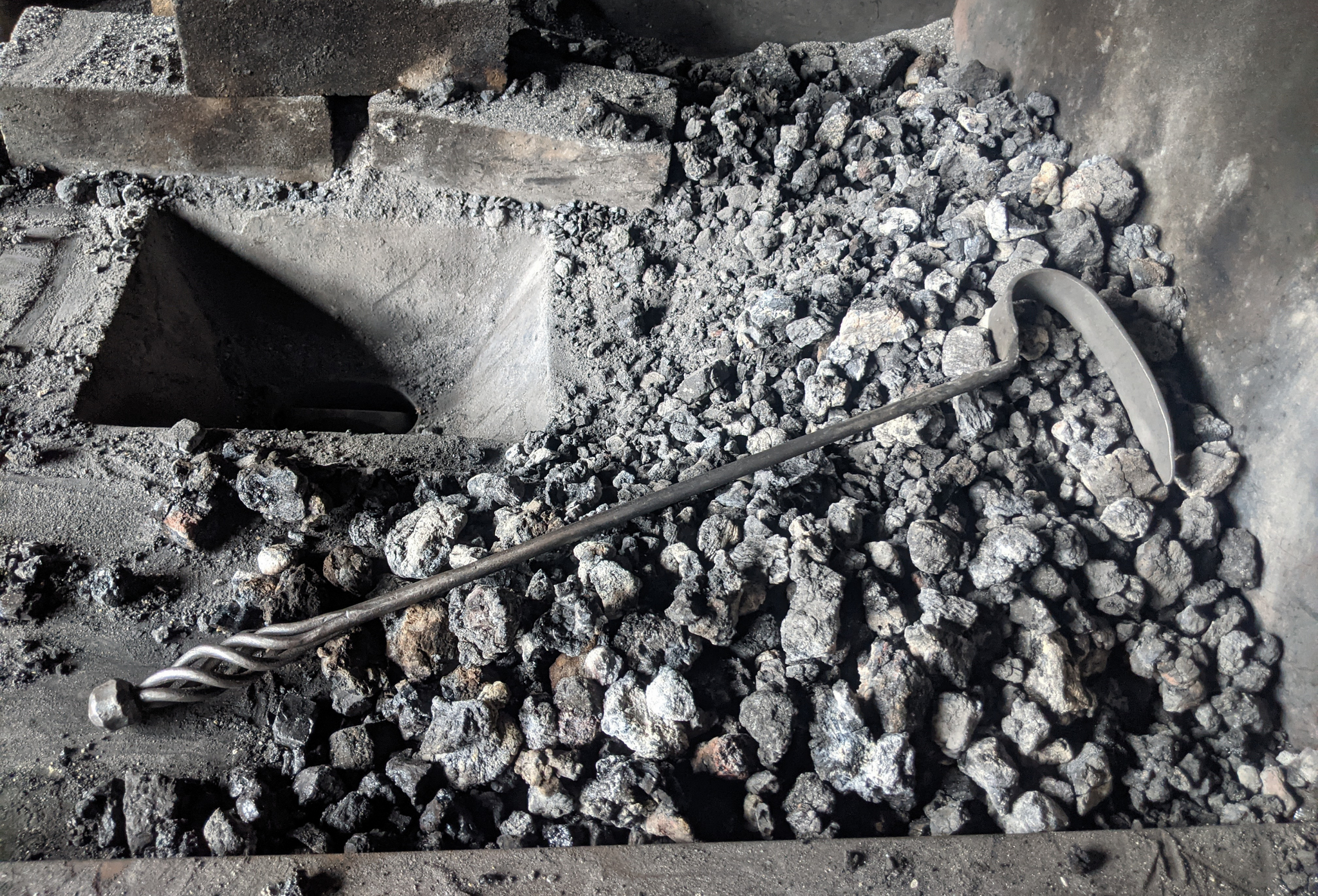 Forge of a coal rake workshop